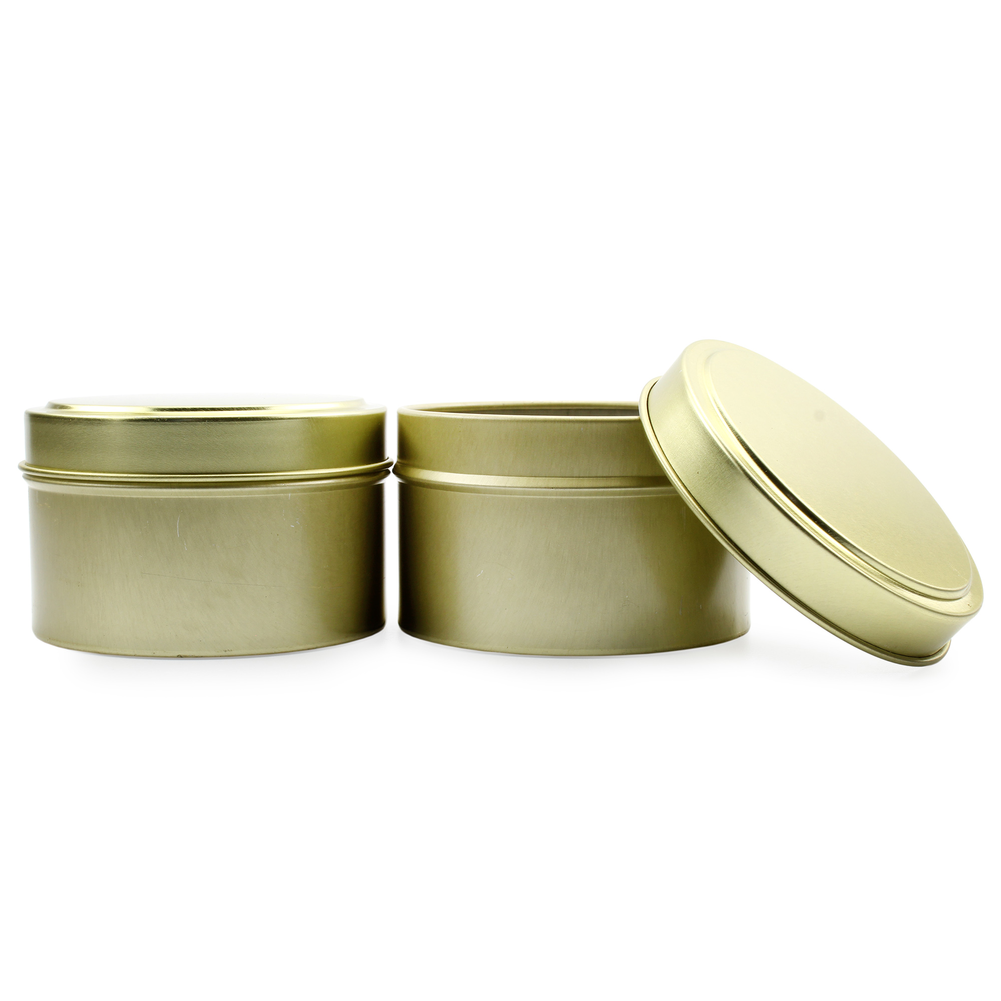 6Ounce Round Gold Tins/Candle Tins (12Pack) eBay